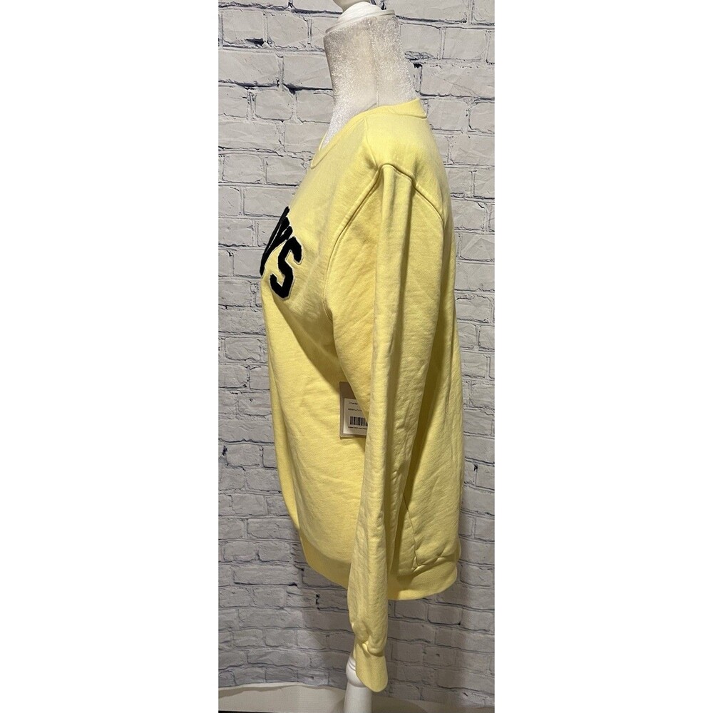 Nwt For Days Sweatshirt Yellow Raised Letter Logo Recycled Cotton Casual Xs — image 3 of 7